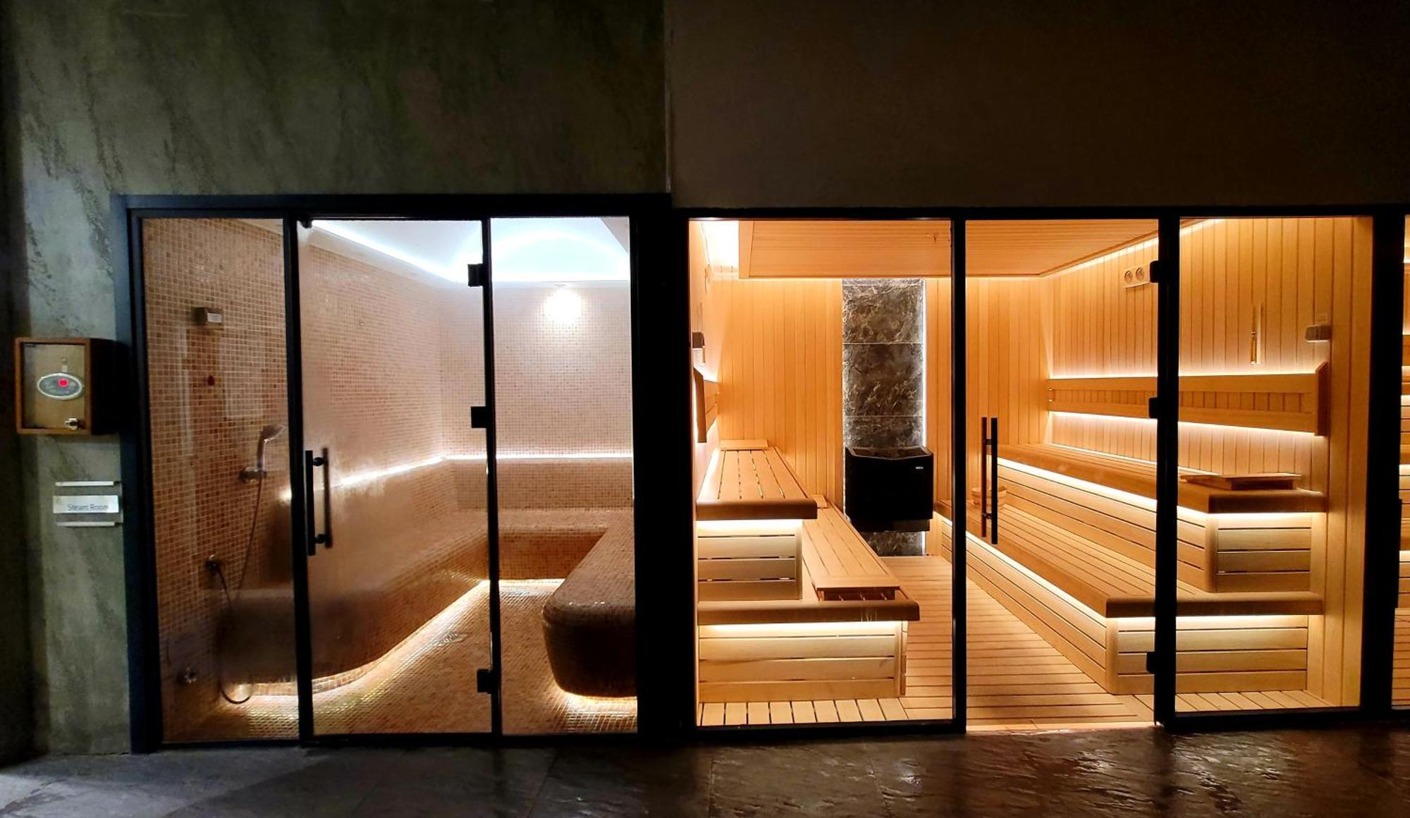 윈덤 그랜드 이즈미르 오즈딜렉 호텔 외부 사진 A modern Finnish sauna